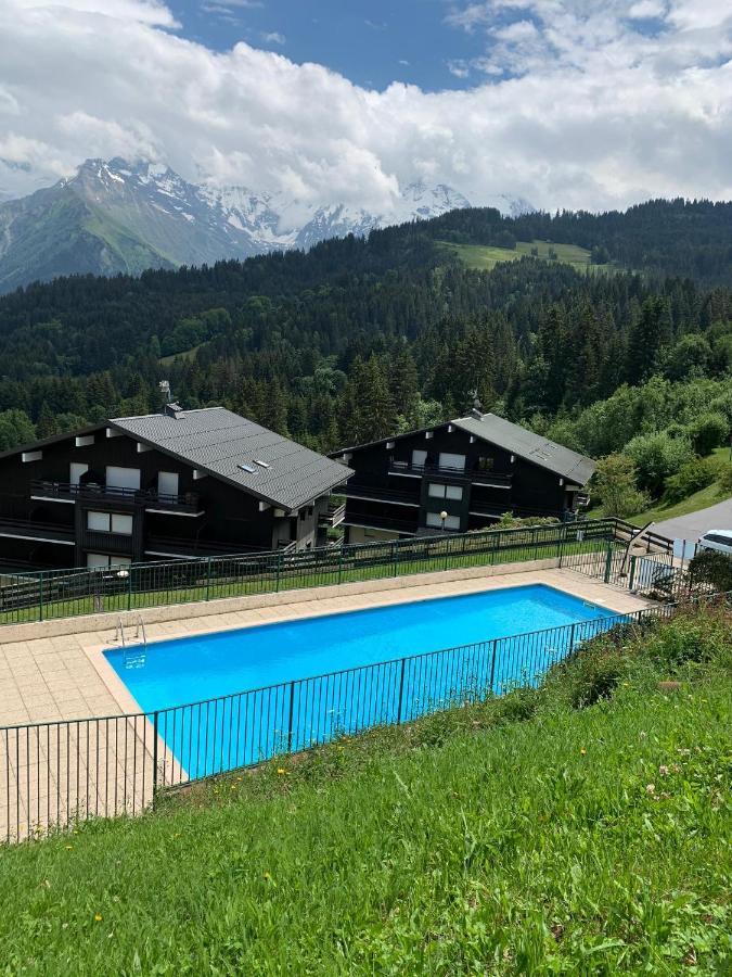 Studio Turquoise Quartier Grattague Vue Montblanc Saint-Gervais-les-Bains Exterior photo
