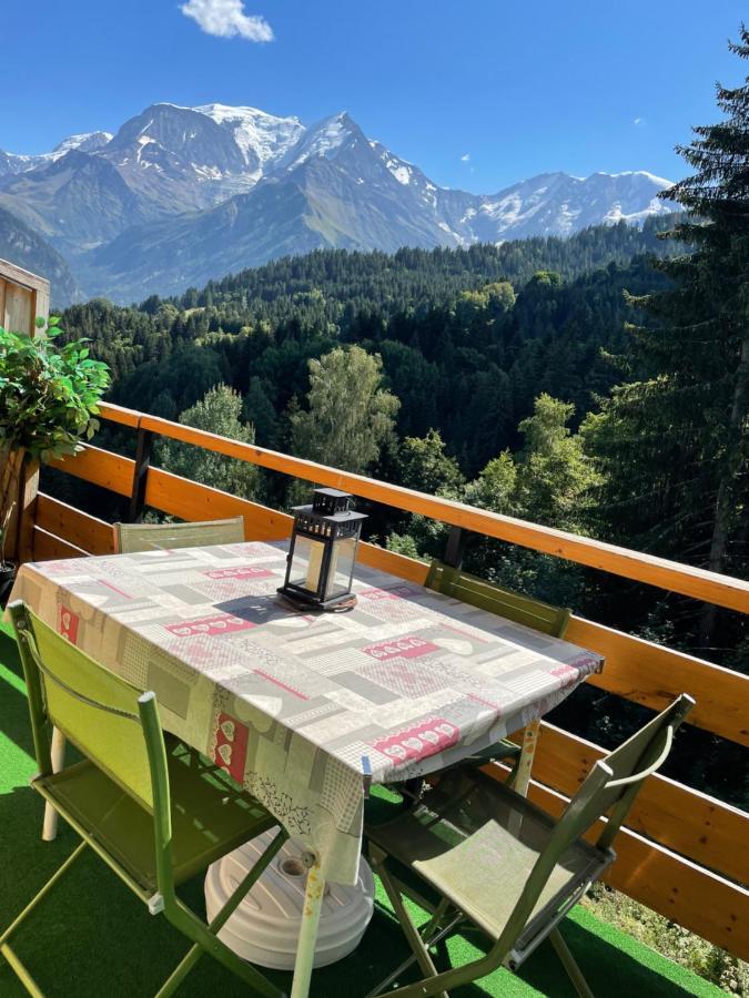 Studio Turquoise Quartier Grattague Vue Montblanc Saint-Gervais-les-Bains Exterior photo