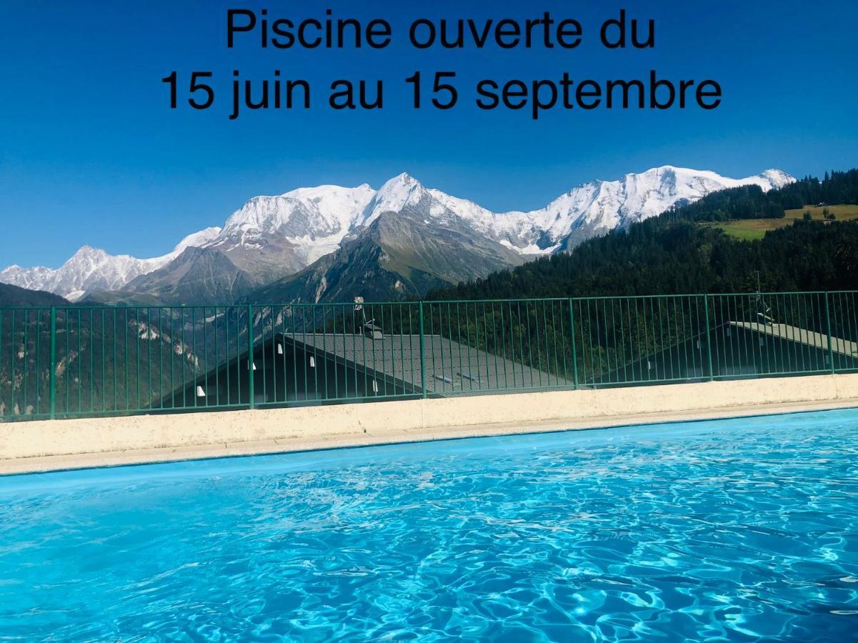 Studio Turquoise Quartier Grattague Vue Montblanc Saint-Gervais-les-Bains Exterior photo